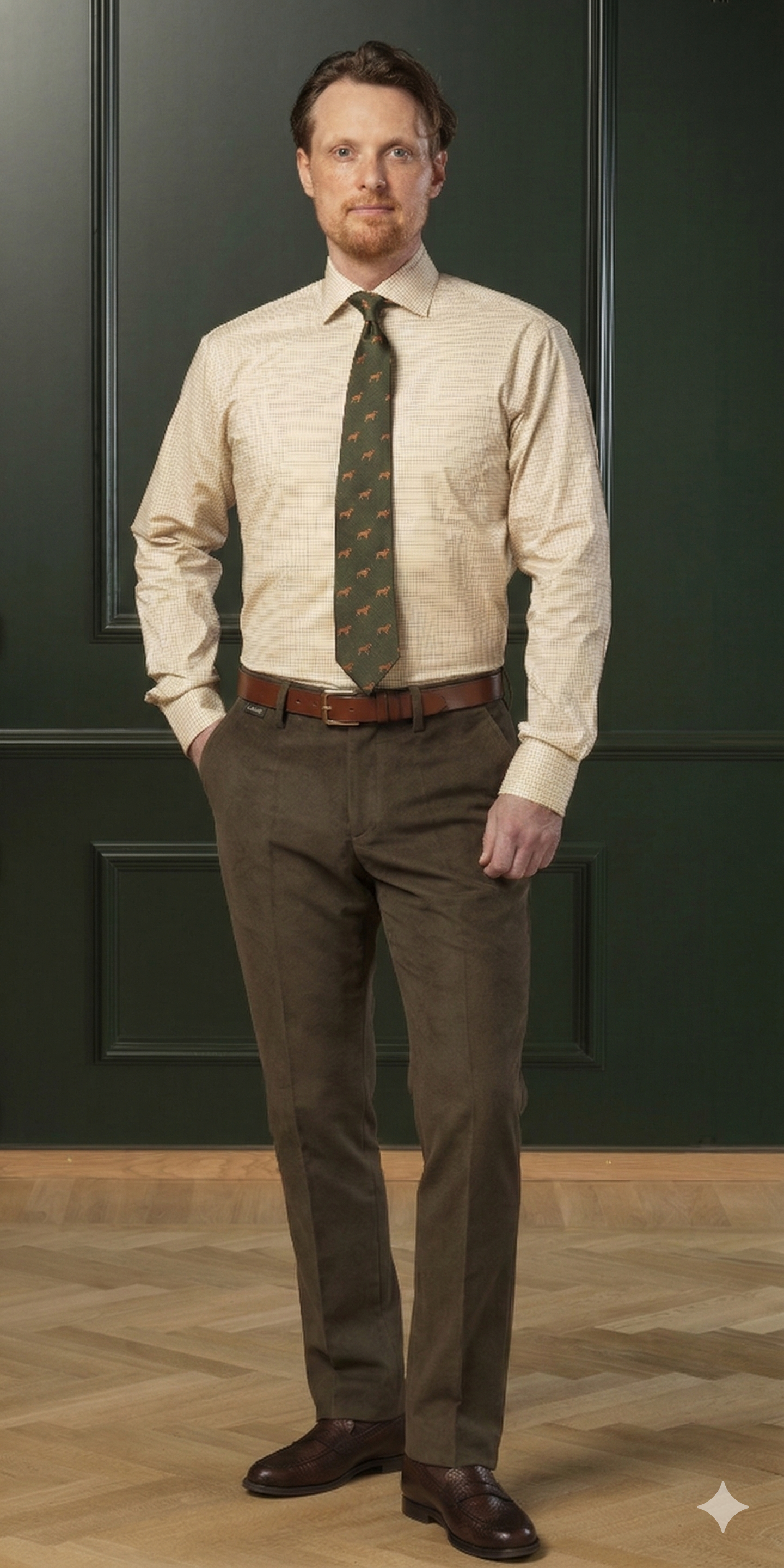 Belgravia Moleskin Bukser - Loden