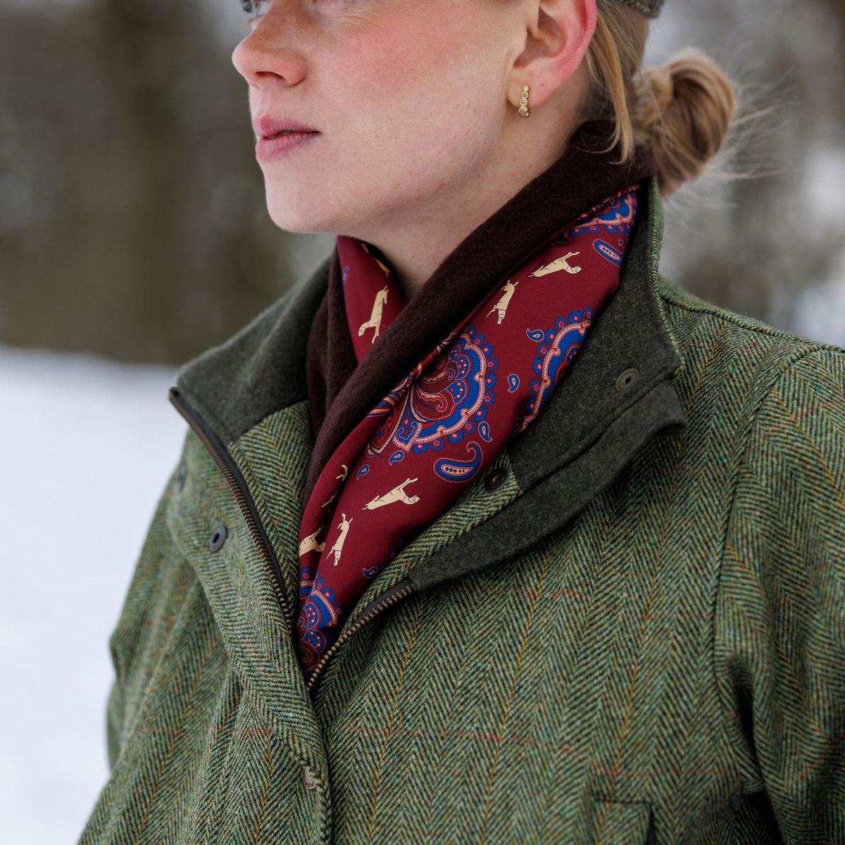 Vendbart Game Halstørklæde Uld/Silke - Paisley