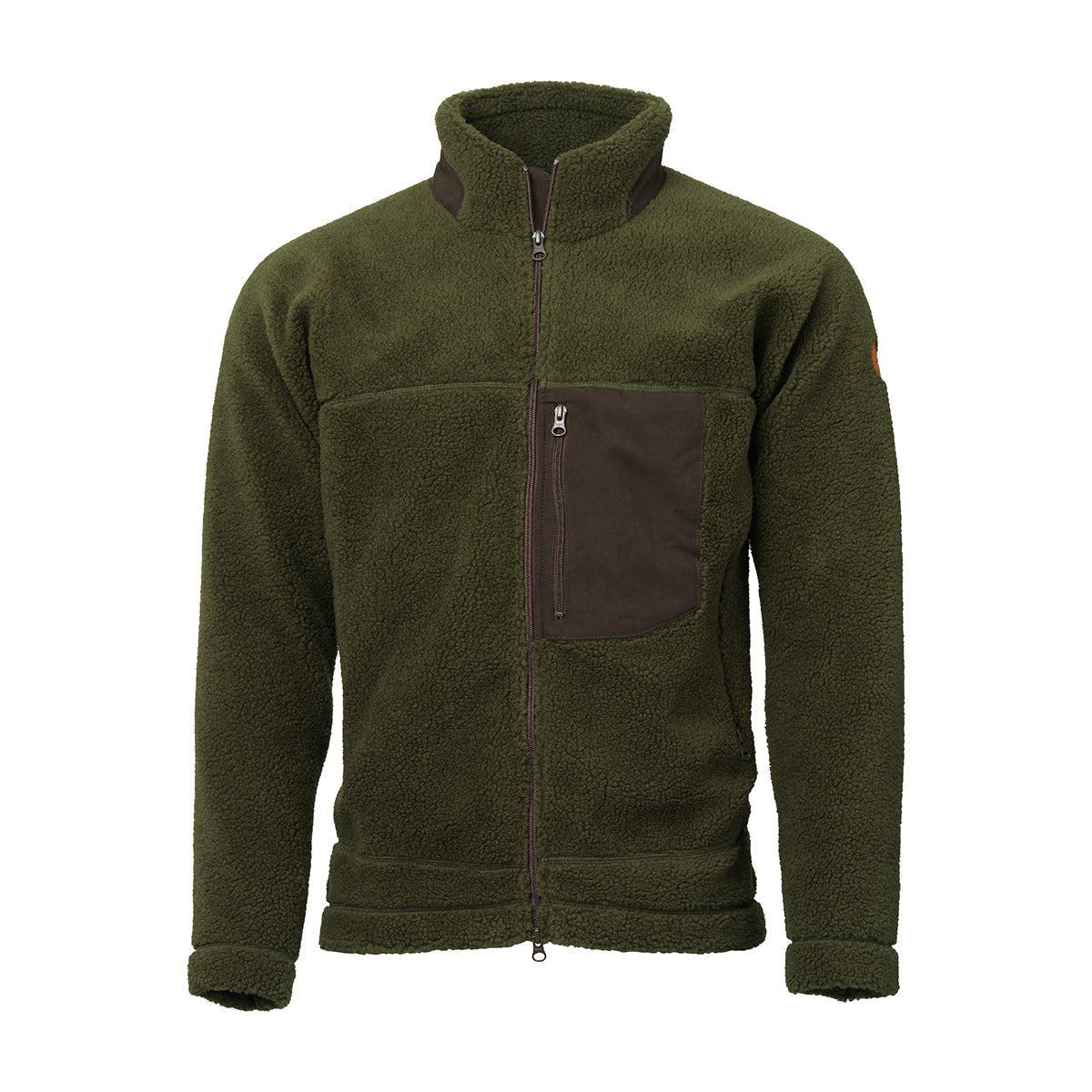 Teddy Fleece Zip Jakke - Olive
