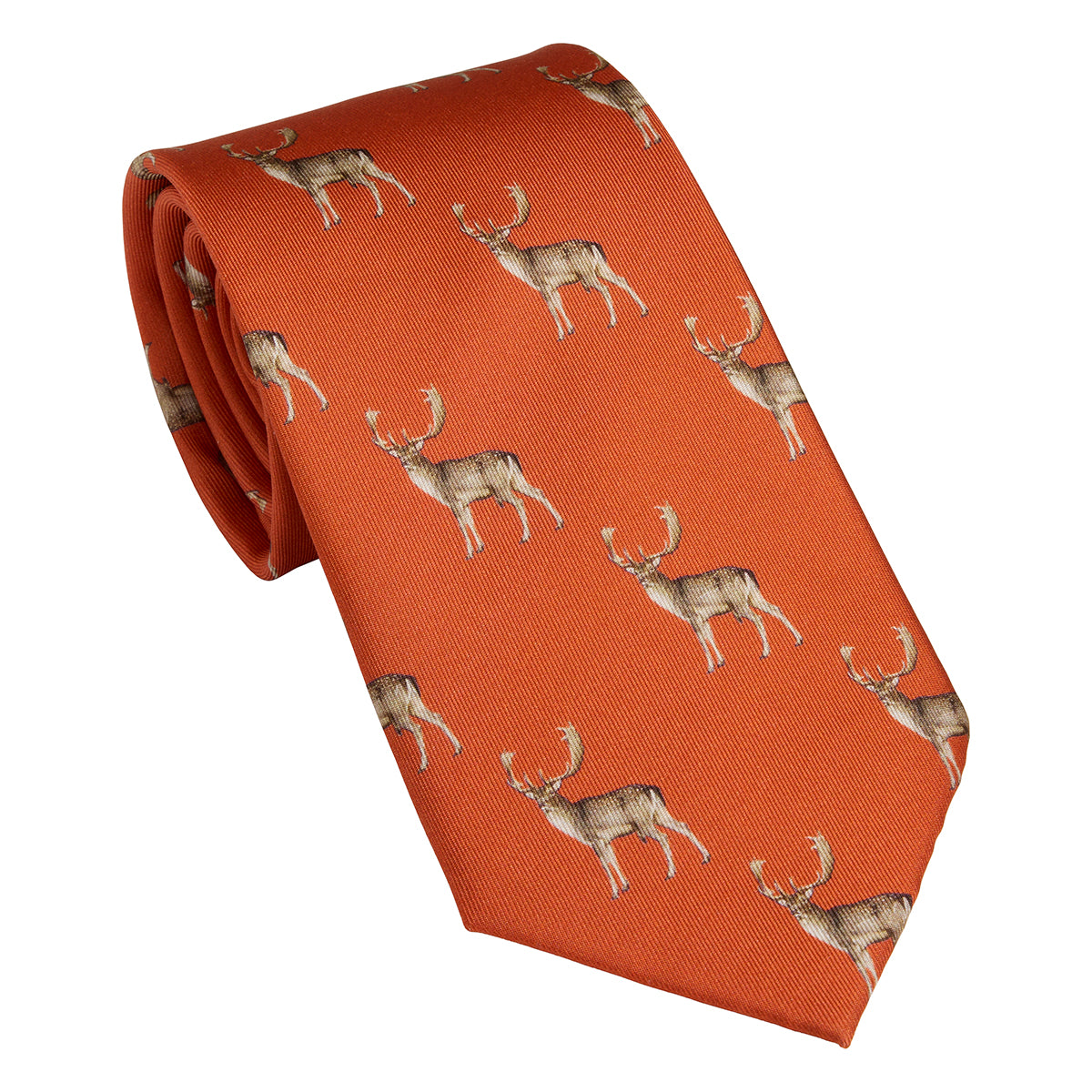 Dåhjort slips - burnt orange