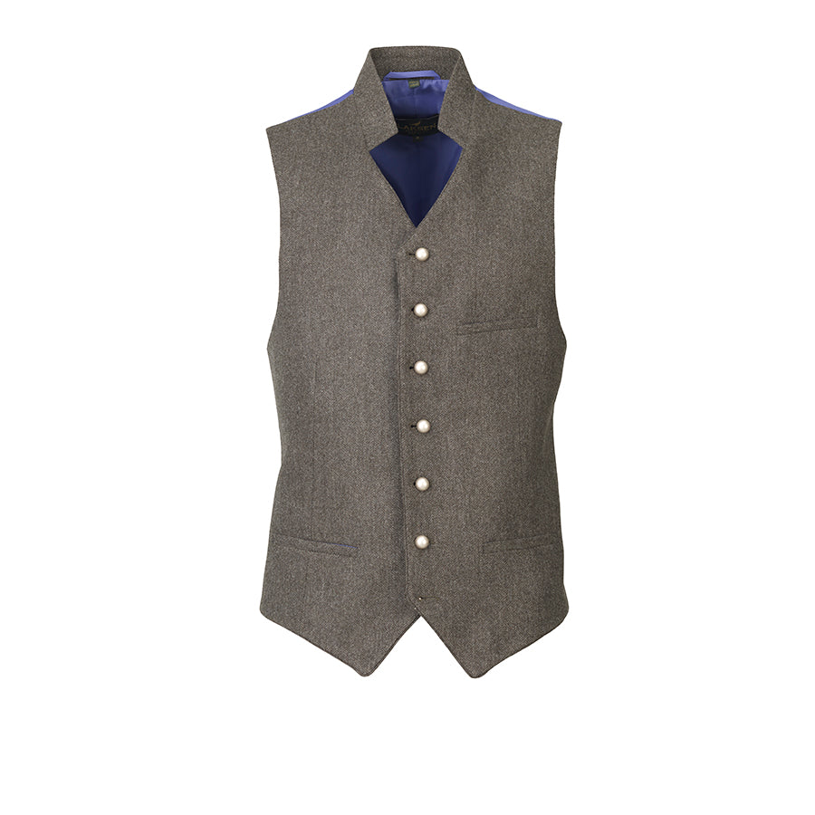 Graz Loden Herringbone Vest - Grøn