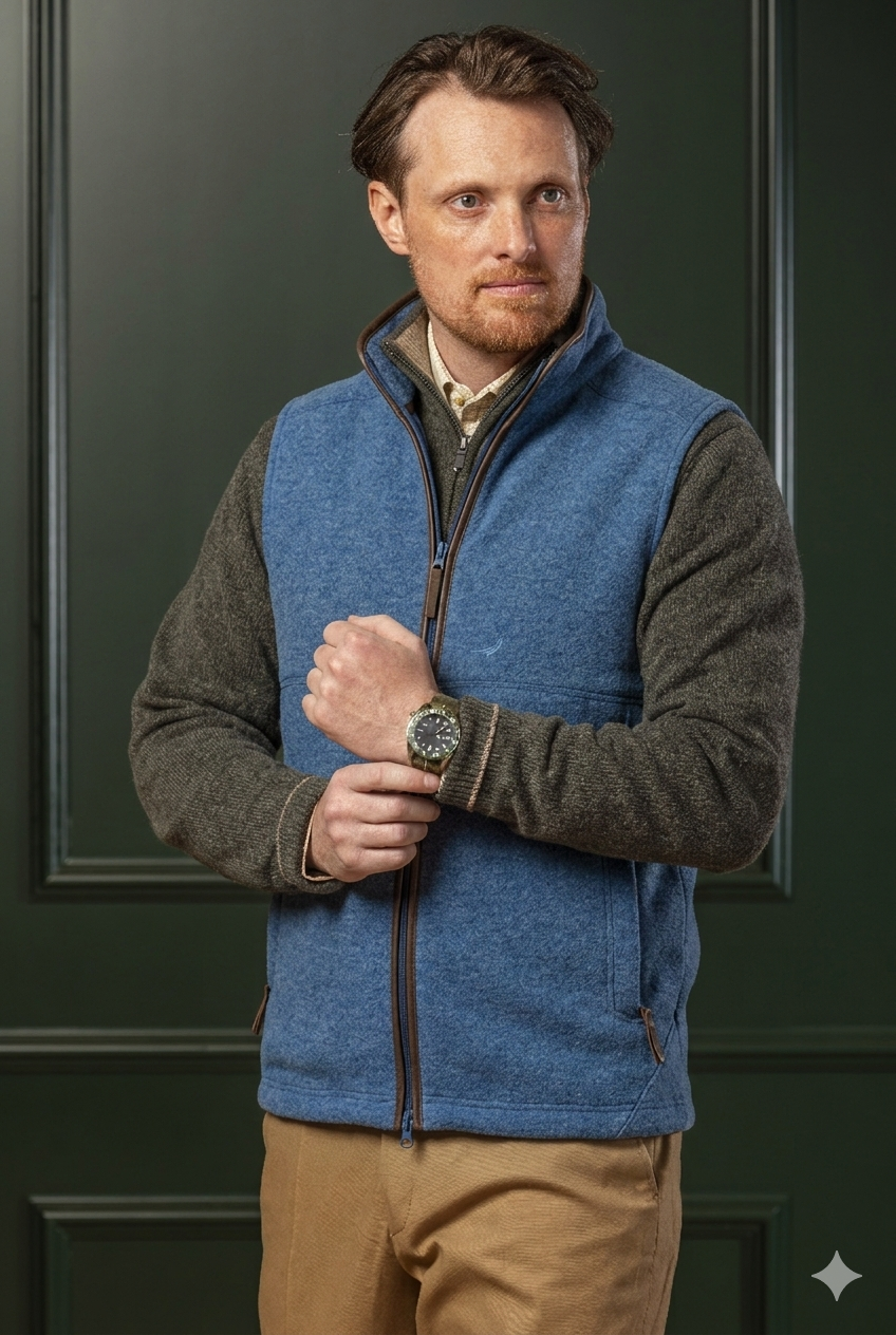 Isla Fleece Vest - Sky