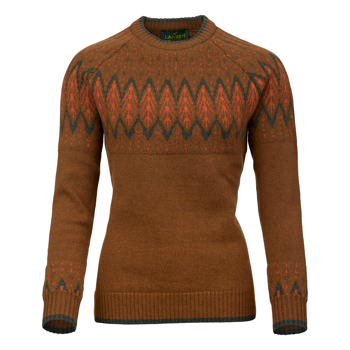 Dame Trondheim Jacquard O-neck Sweater