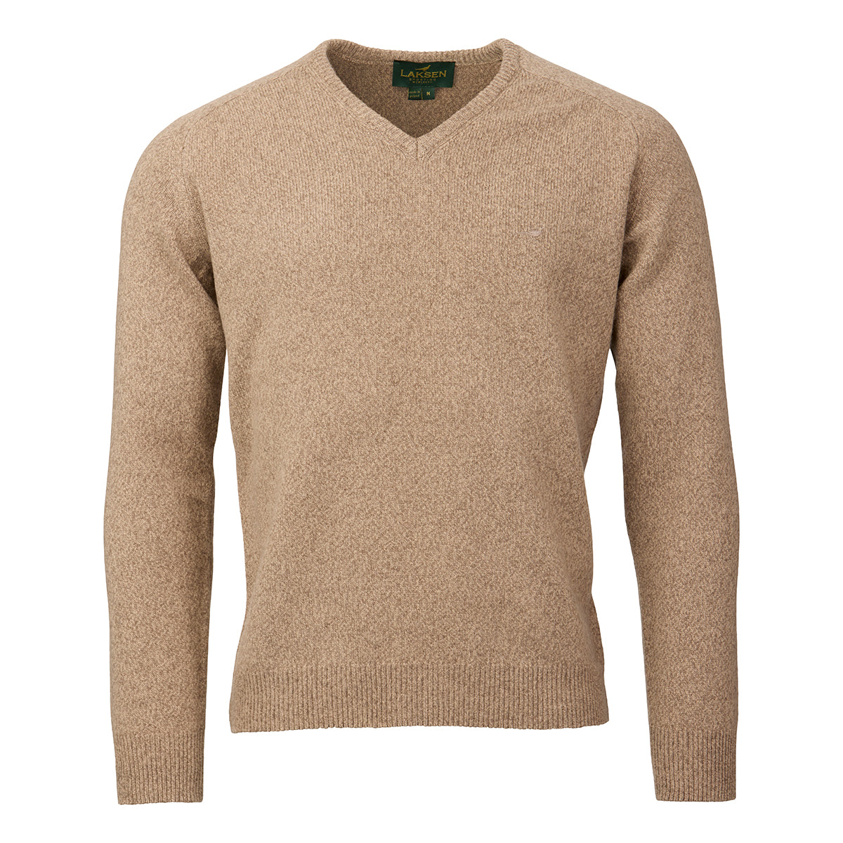 Trent V-neck Lammeuld Sweater - Camel
