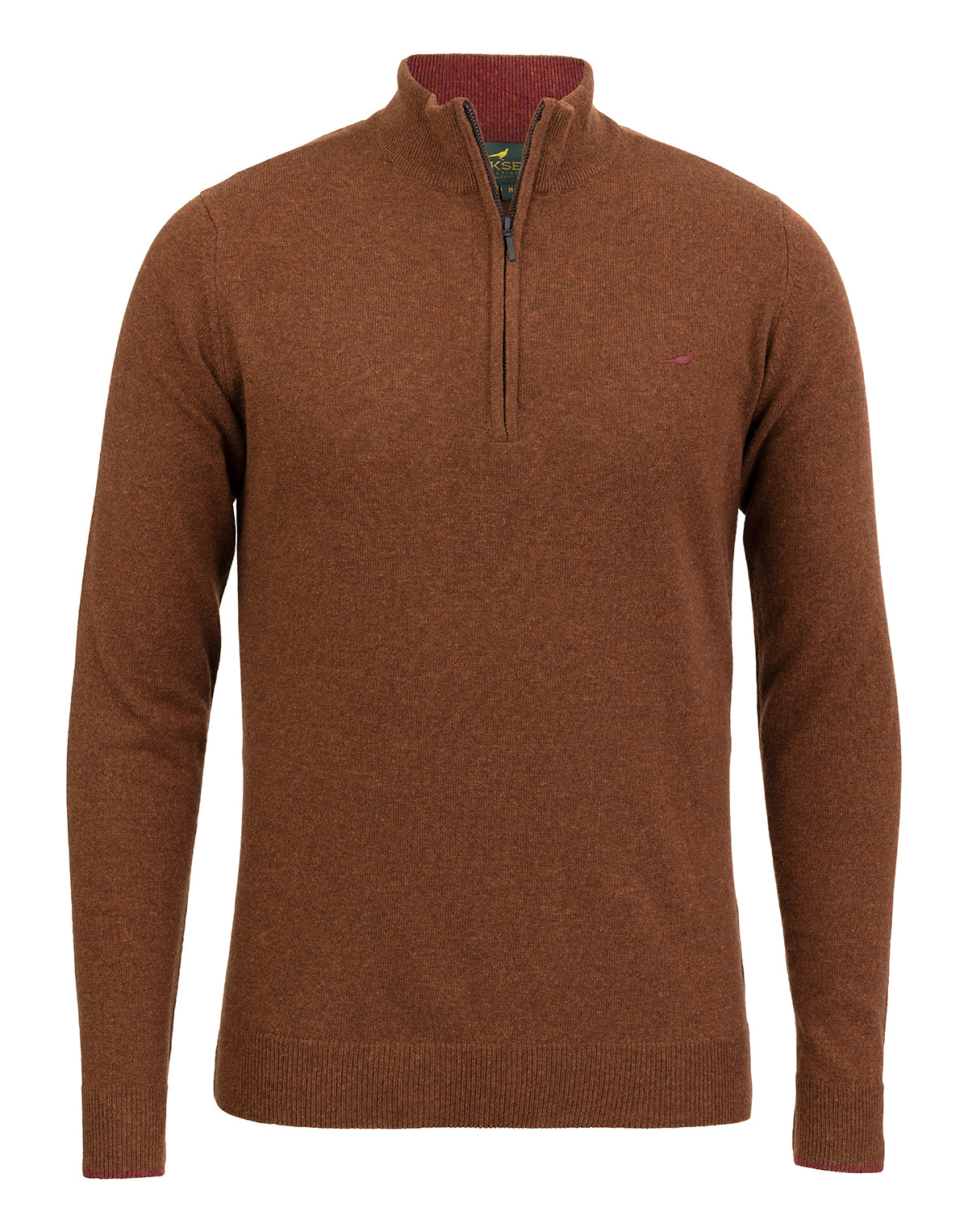 Brompton Zip Neck Sweater - Toffee