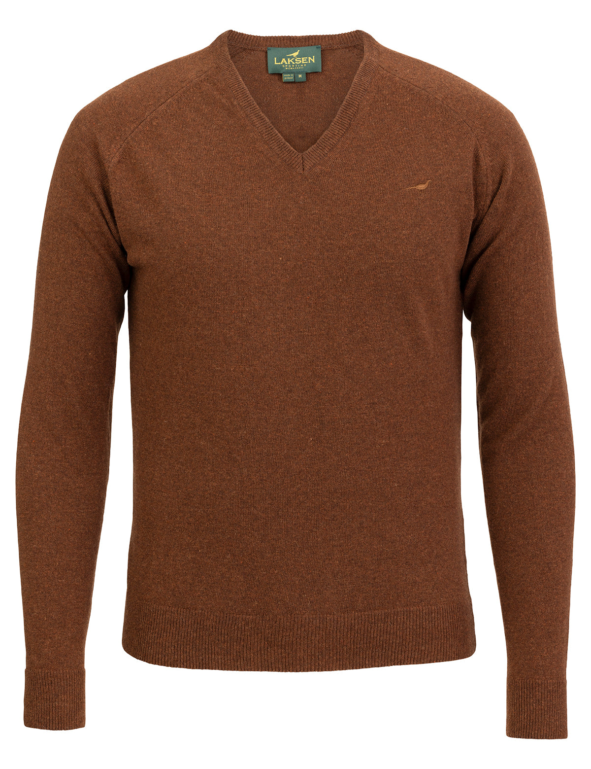 Trent V-neck Lammeuld Sweater - Toffee