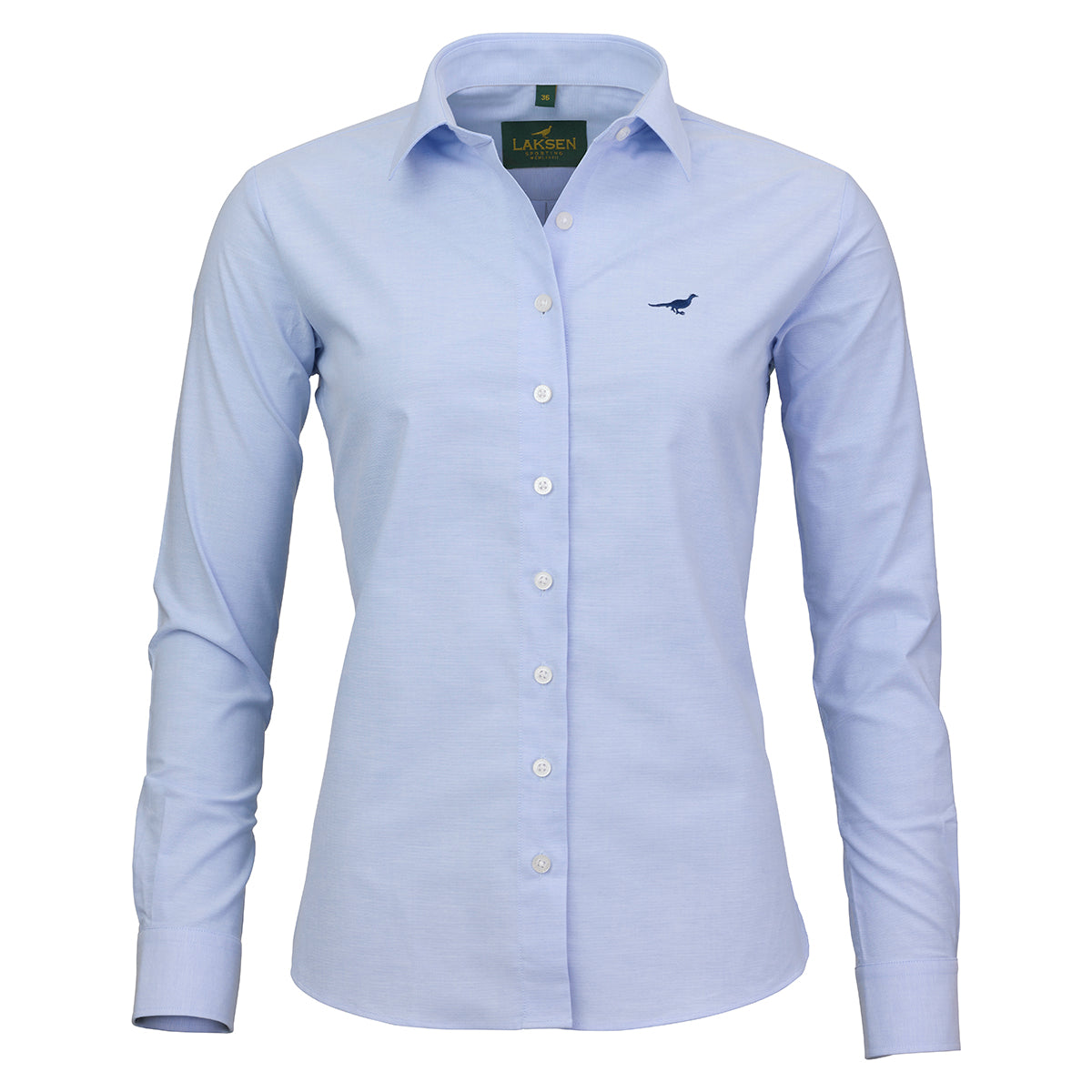 Dame Oxford Stretch Skjorte - Light Blue