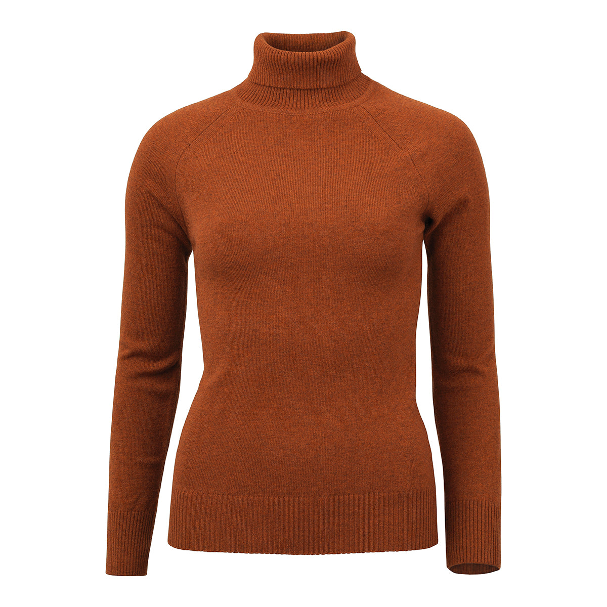 Kit Lammeuld Rullekrave - Burnt Orange