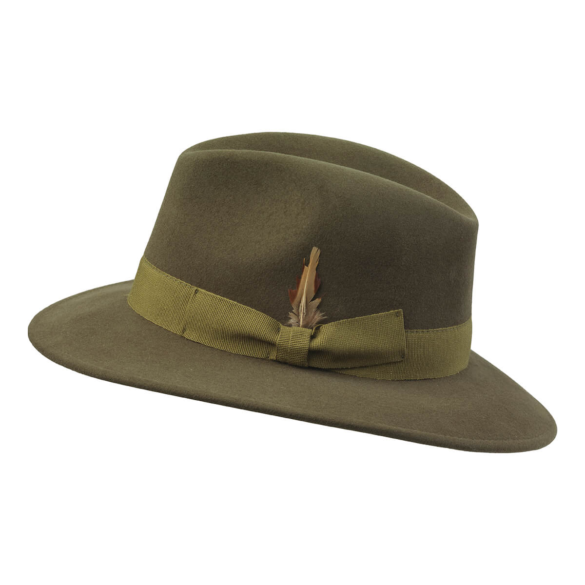 Heritage Fedora Cashmere Hat - Loden