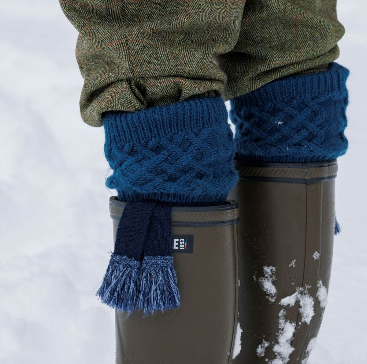 Garter ties - french blue