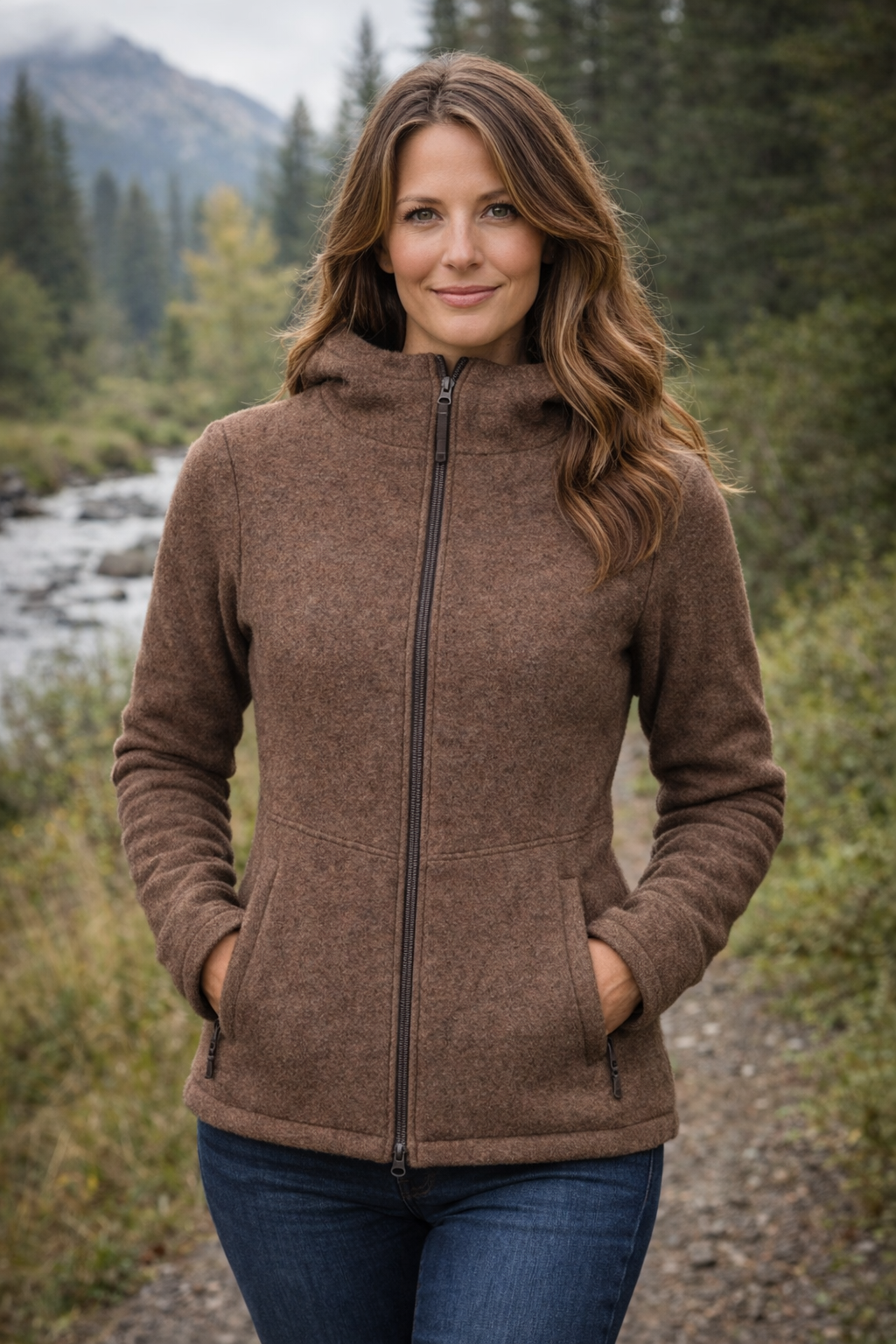 Fiona Fleece Jakke m. CTX Air™ – Camel