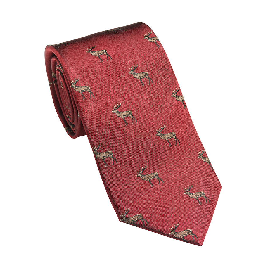Kronhjorte Slips - Vintage Red