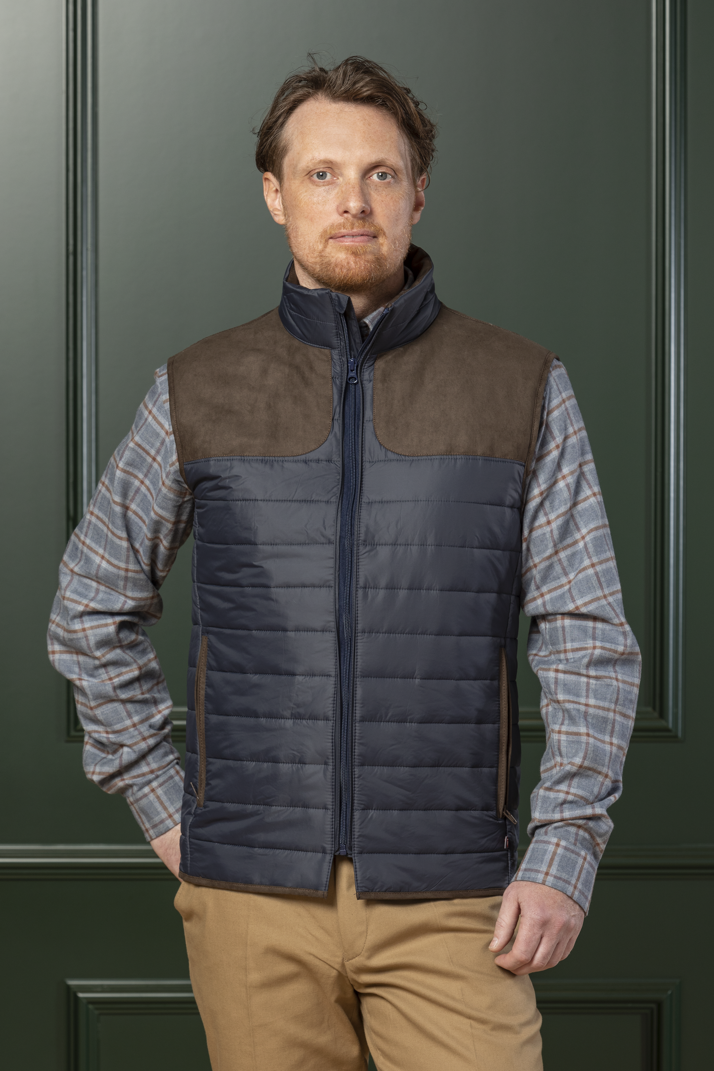 Boulton Quiltet Vest – Navy