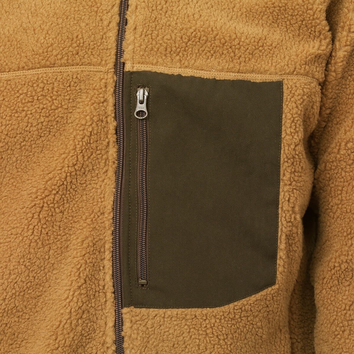 Teddy Fleece Zip Jakke – Camel