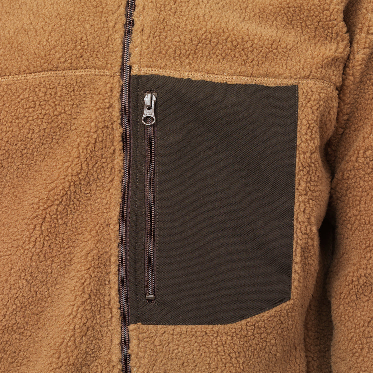 Teddy Fleece Zip Jakke - Toffee