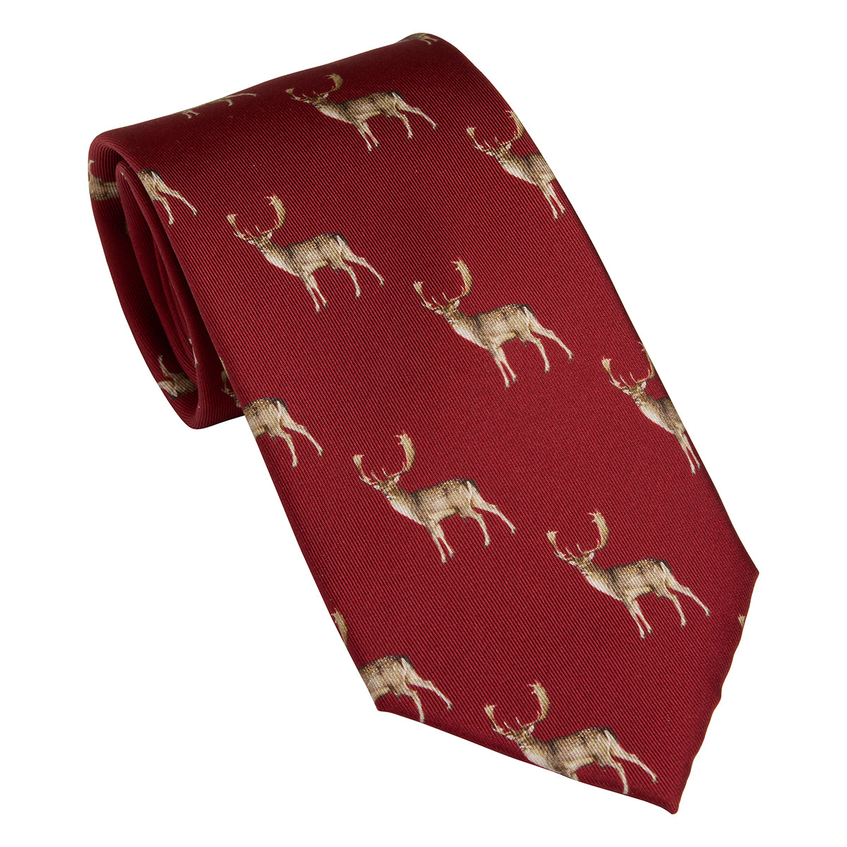 Dåhjort slips - vintage red