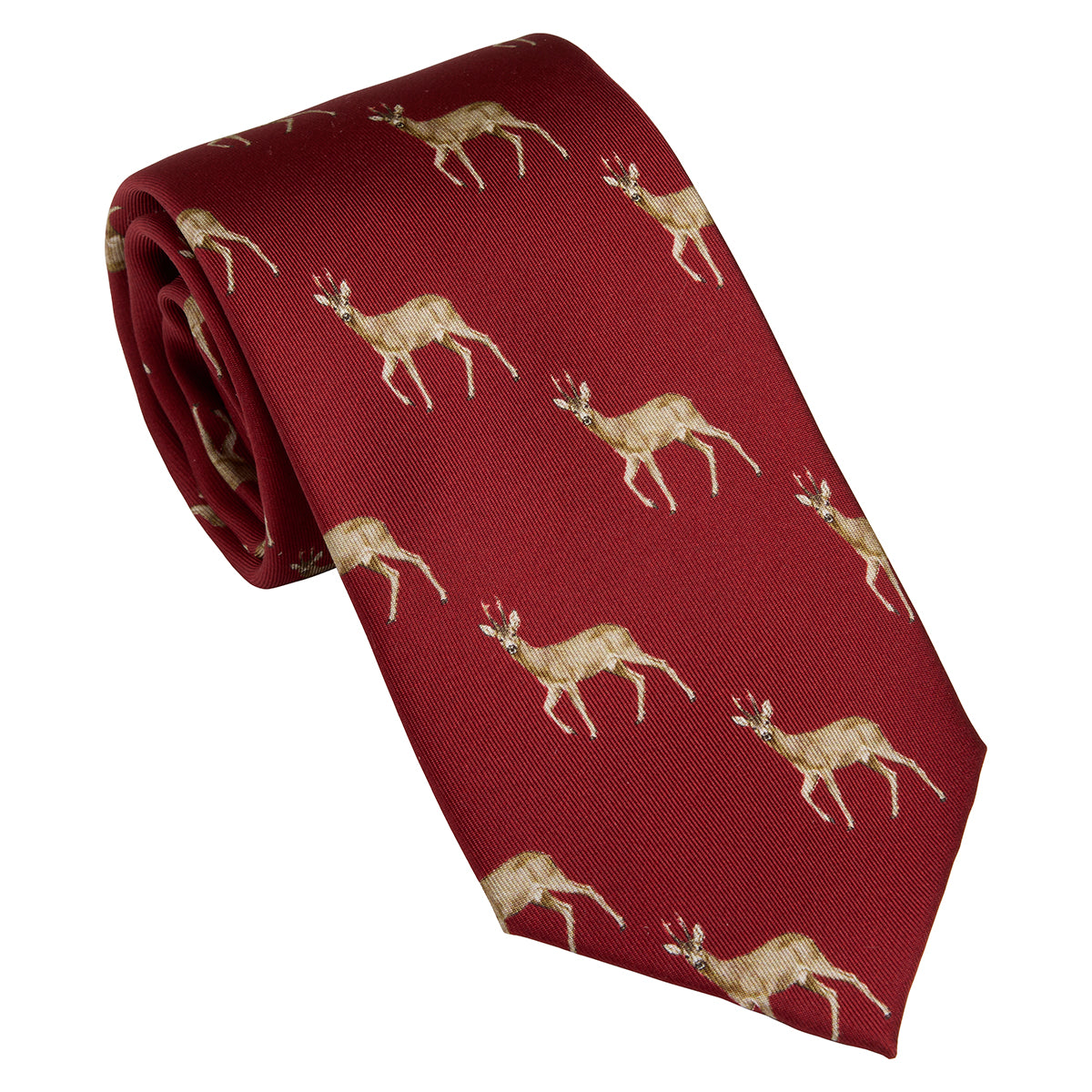 Råbuk slips - vintage red