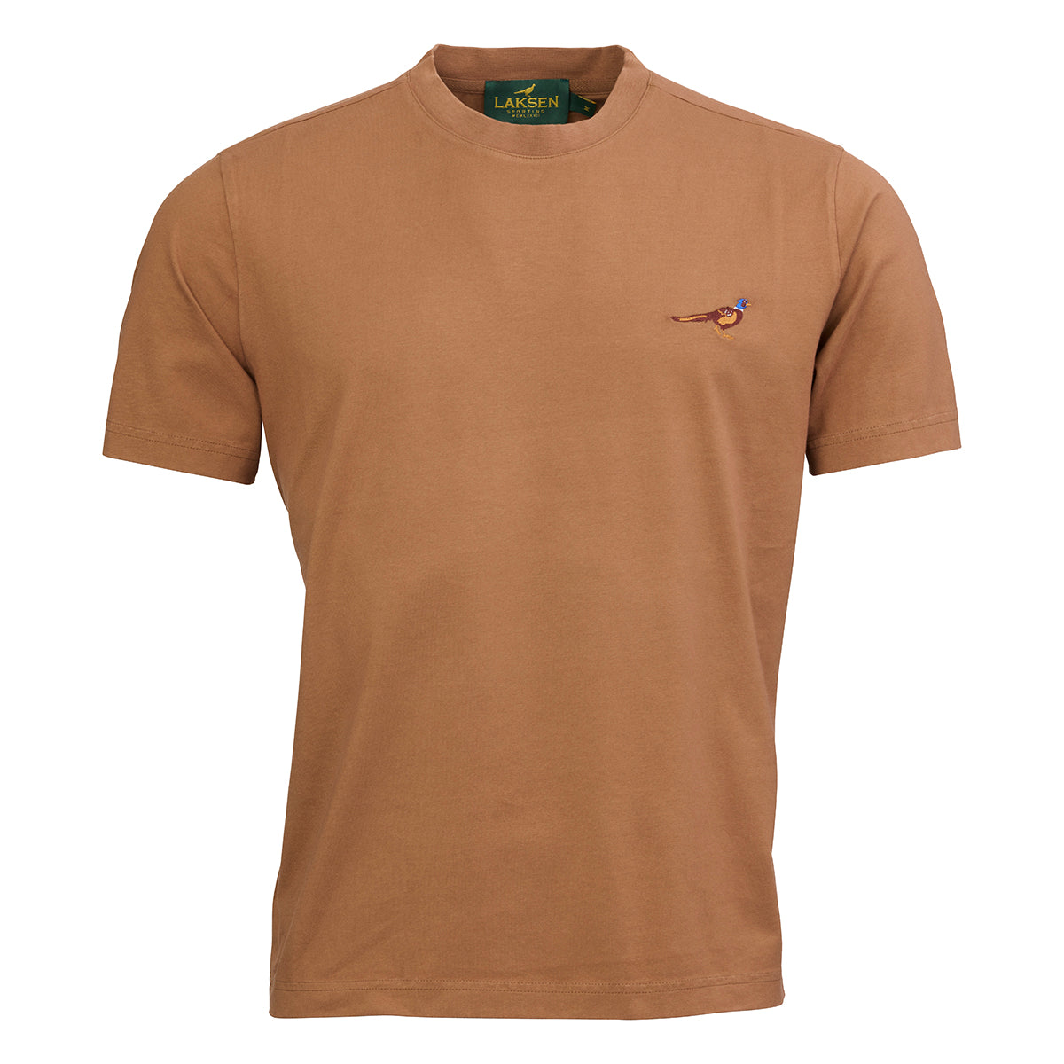 Fasan T-shirt i Bomuld - Camel