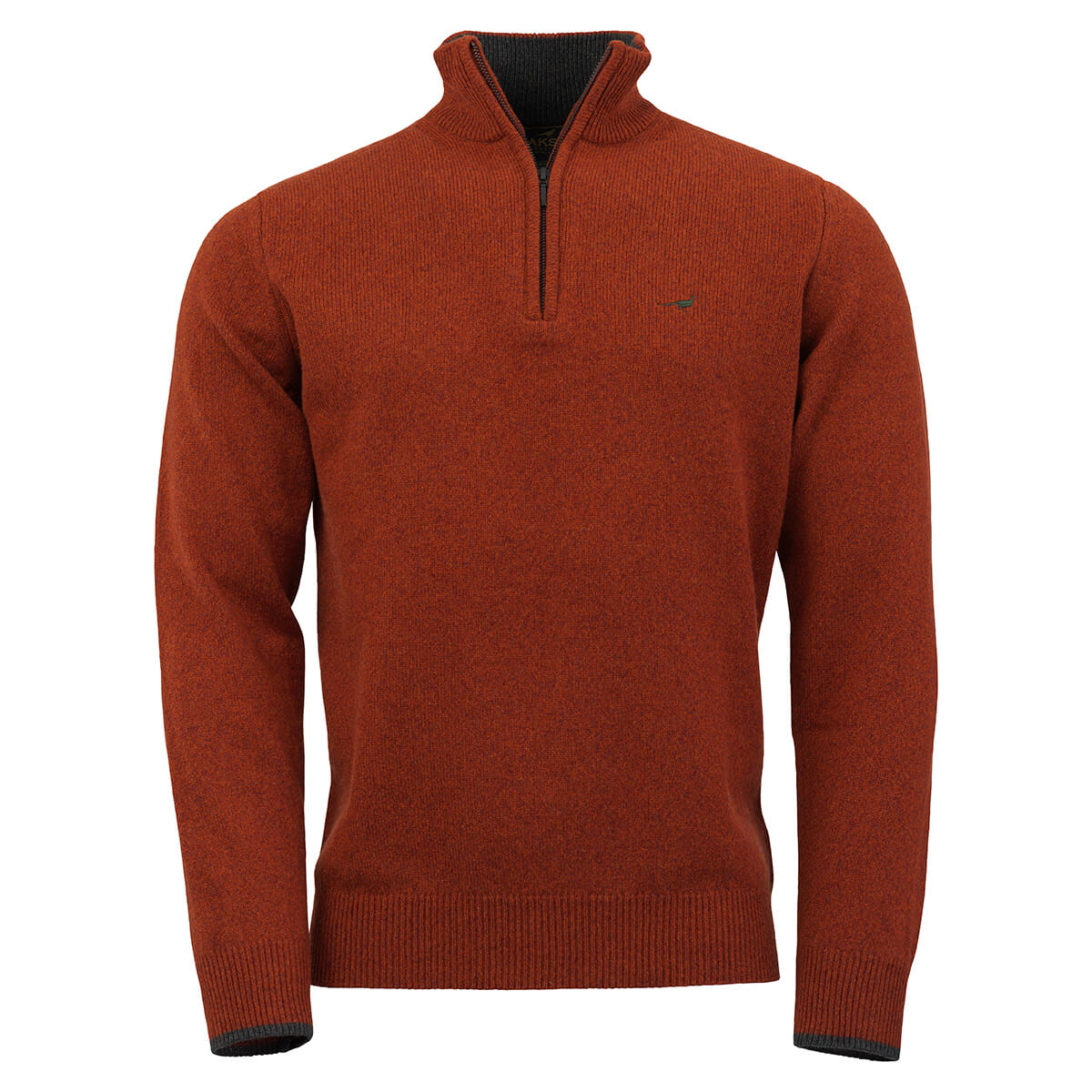 Brompton Zip Neck Lammeuld Sweater – Tile