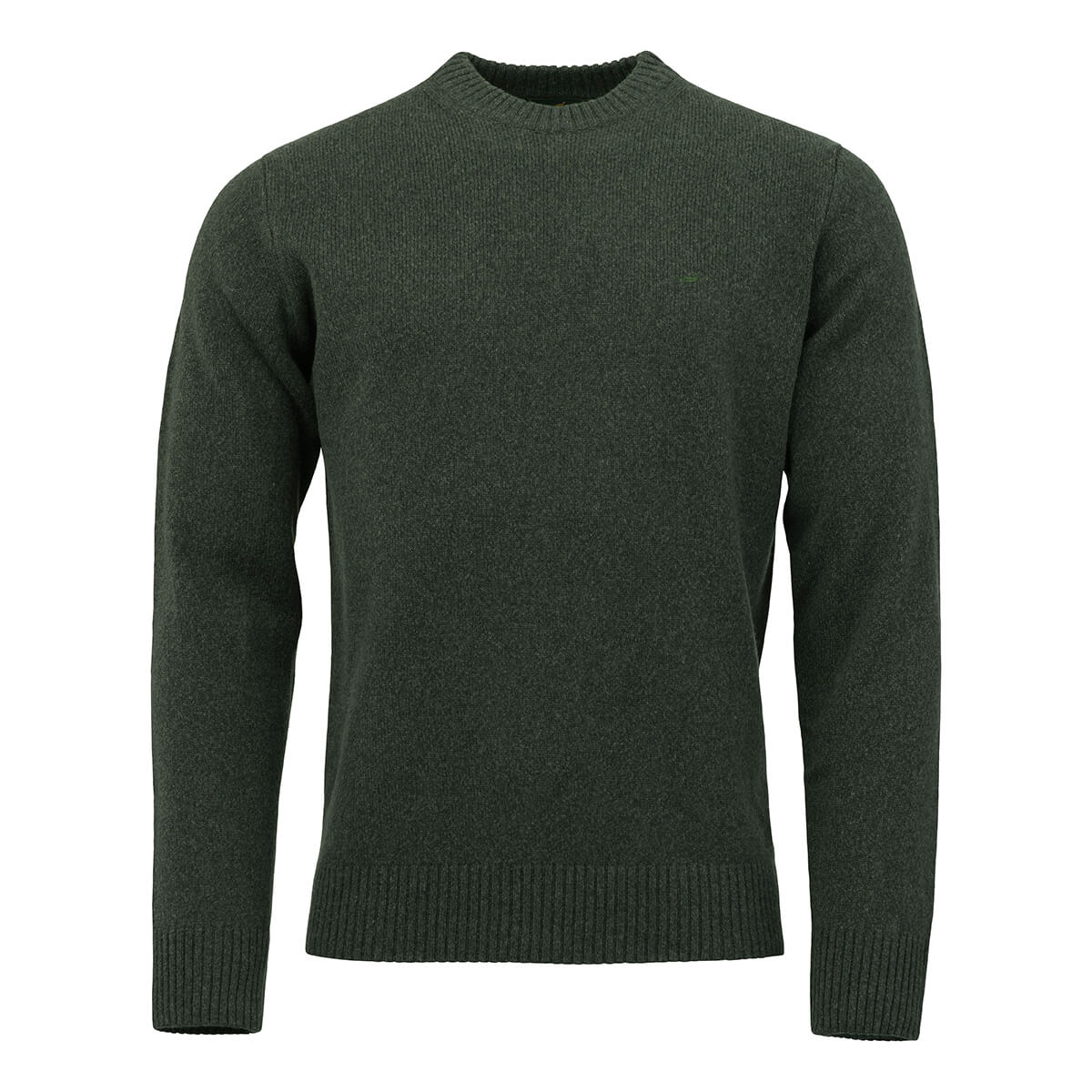 Kensington O-neck Lammeuld Sweater – Loden