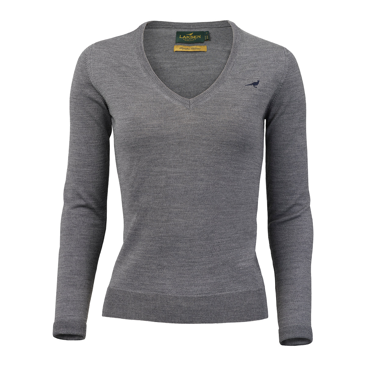 Camilla V-neck Merino Sweater – Overcast