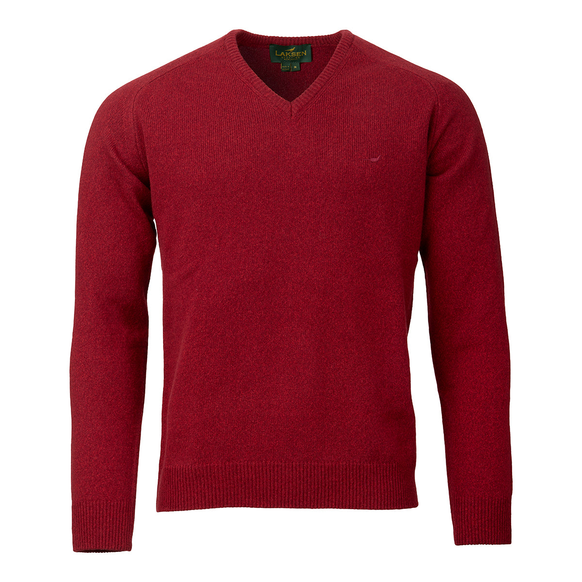 Trent V-neck Lammeuld Sweater - Wine
