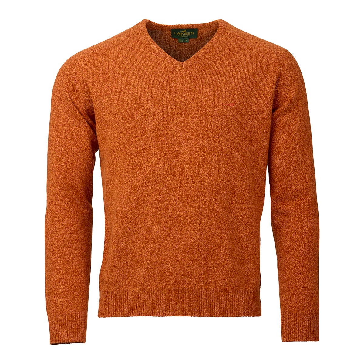 Trent V-neck Lammeuld Sweater - Terra