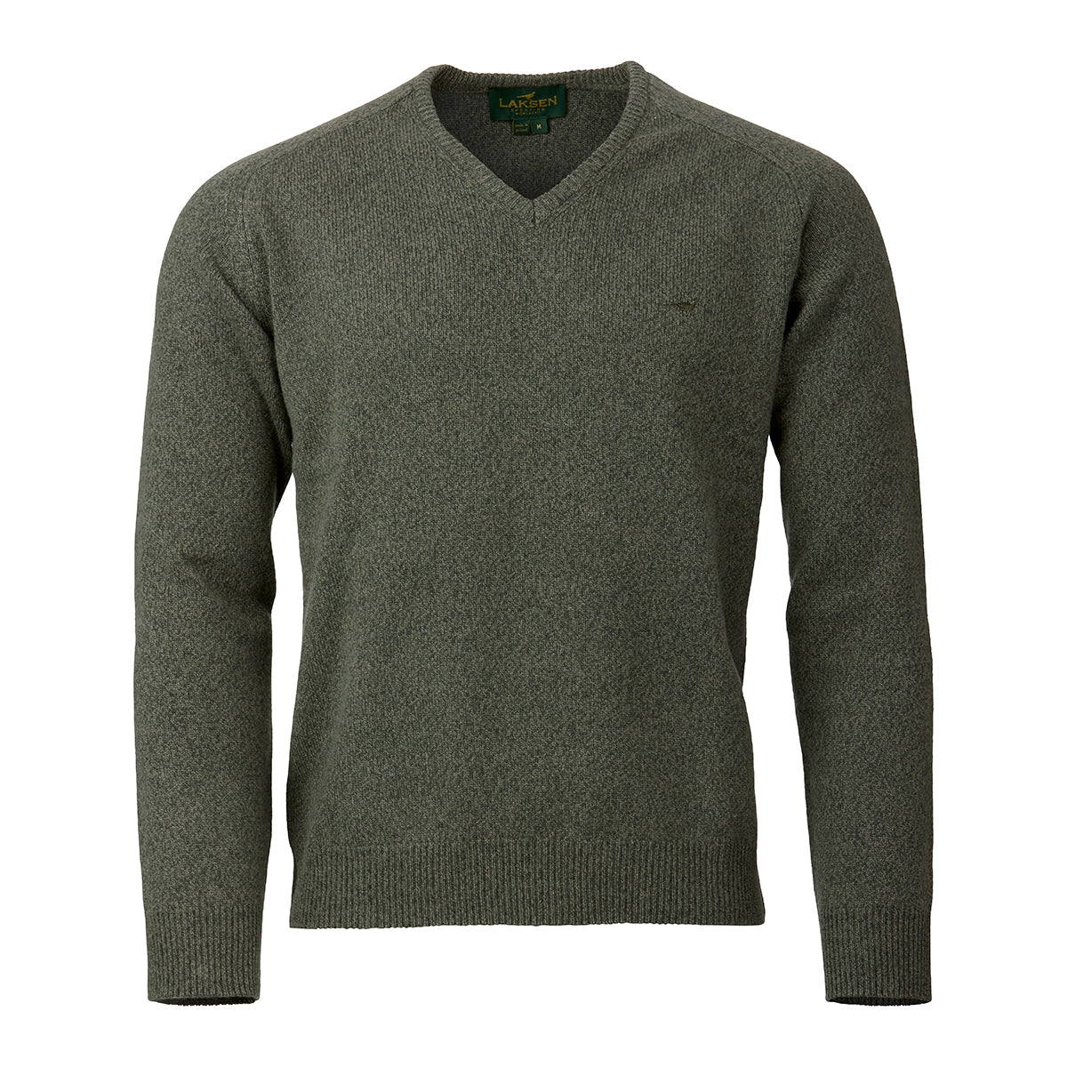 Trent V-neck Lammeuld Sweater - Forest