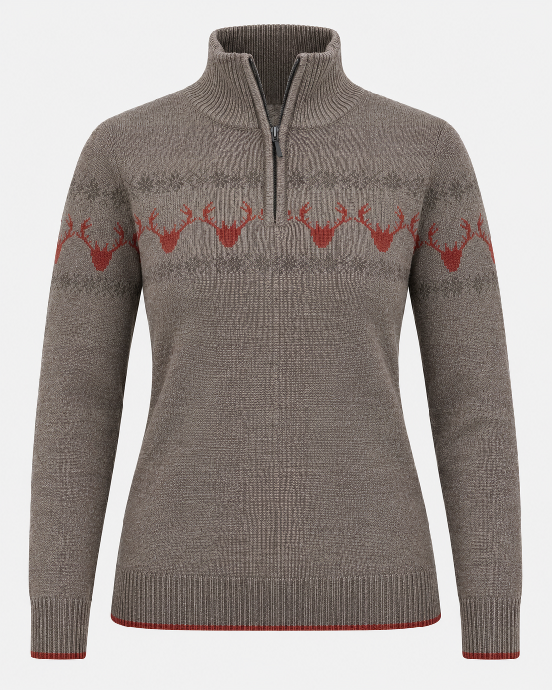 Lady Deer Jacquard - Lammuld sweater