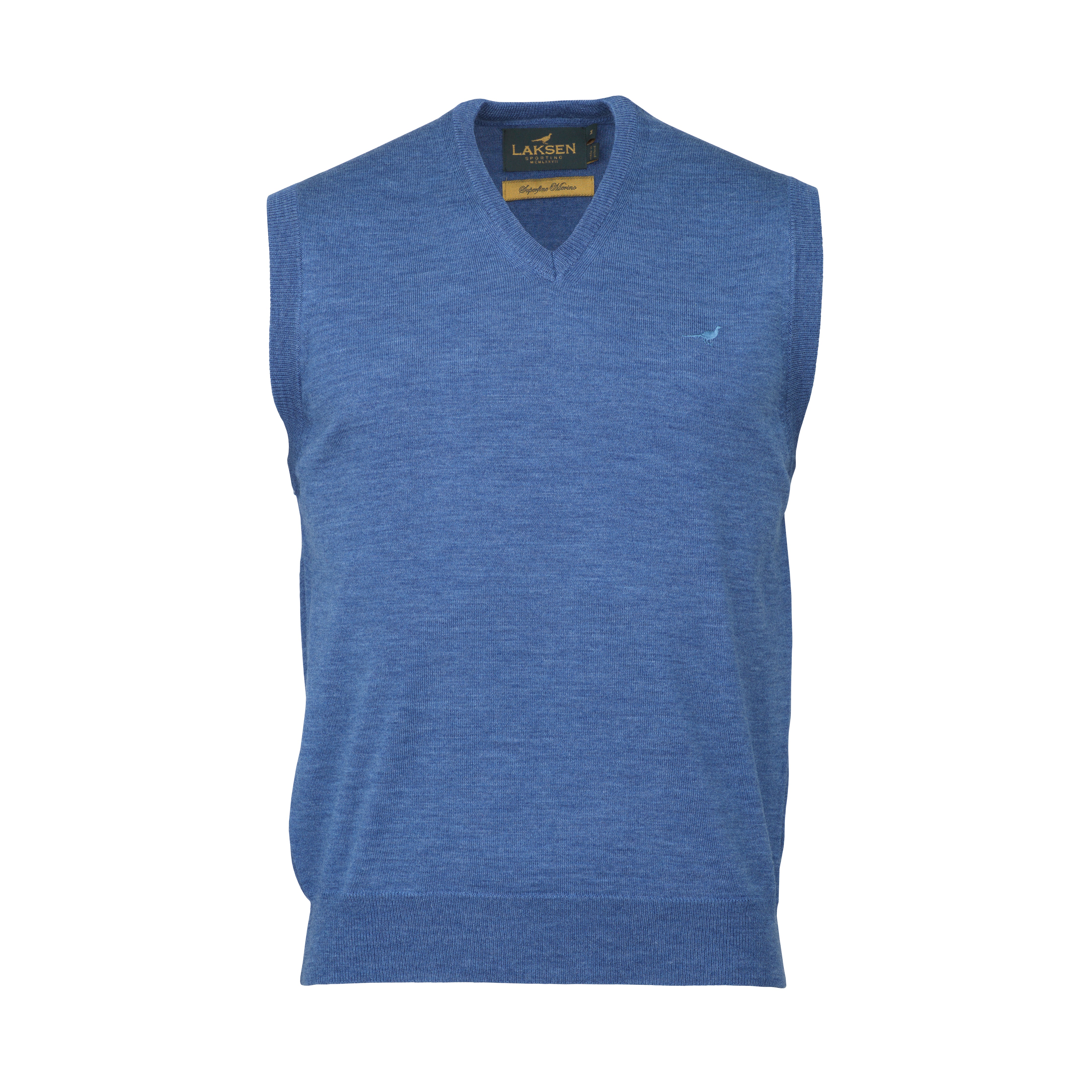 York Merino Strikvest - Lyseblå