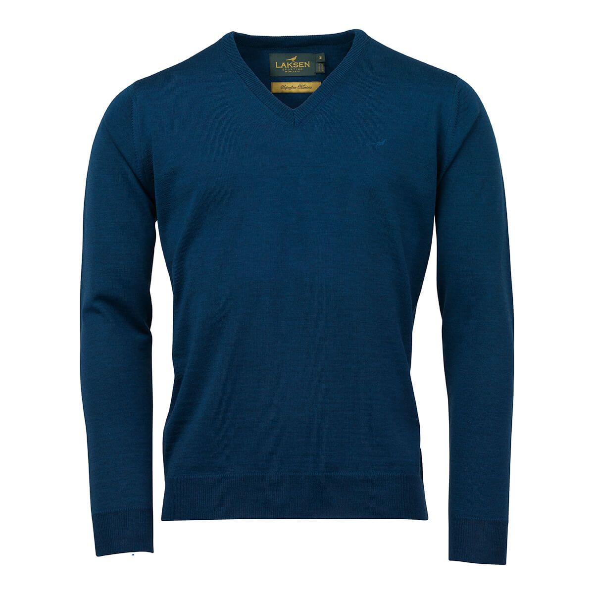 Sussex V-neck Merino Sweater - Deep Ocean