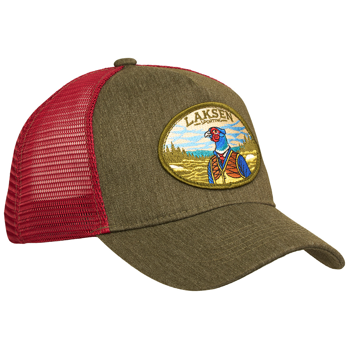 Tweedy pheasant  cap - olivengrøn bordeaux mesh