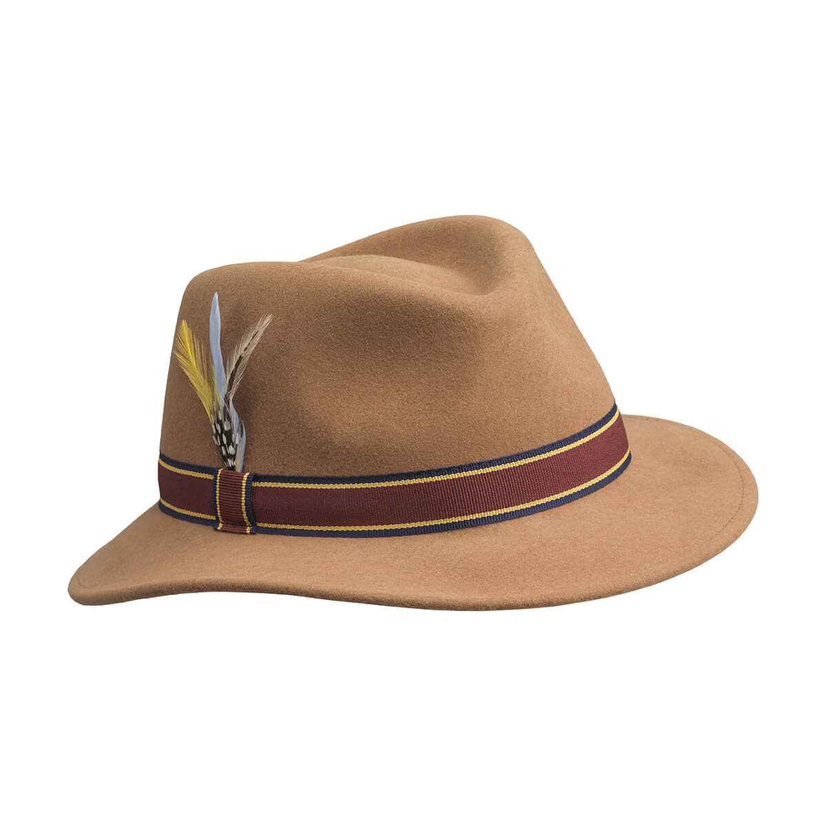 Brixton Dame Fedora Cashmere Hat - Camel