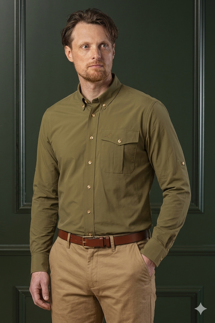 Kinshasa Tech Skjorte - Olive Green