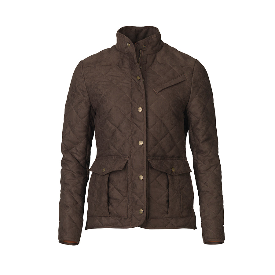 Dame Hampton Quiltet Jakke - Brown