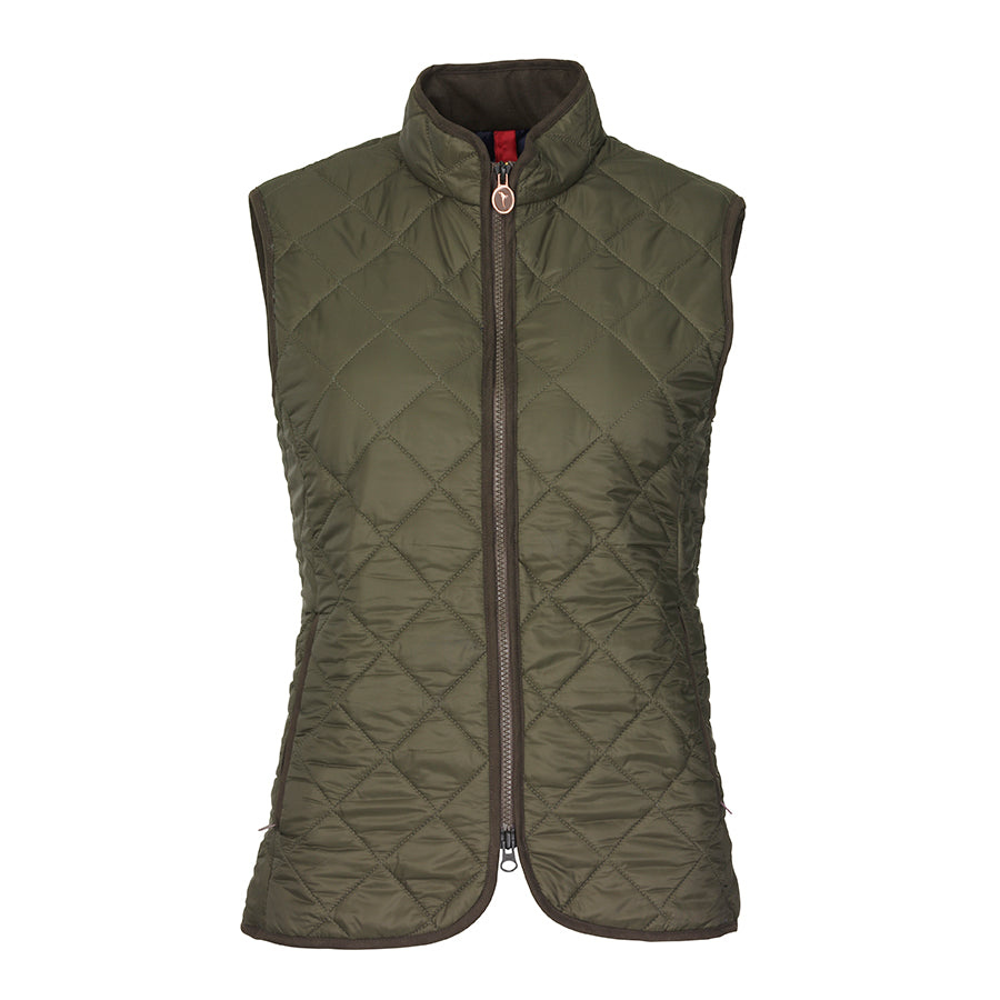 Audley Quiltet Dame Vest - Olive