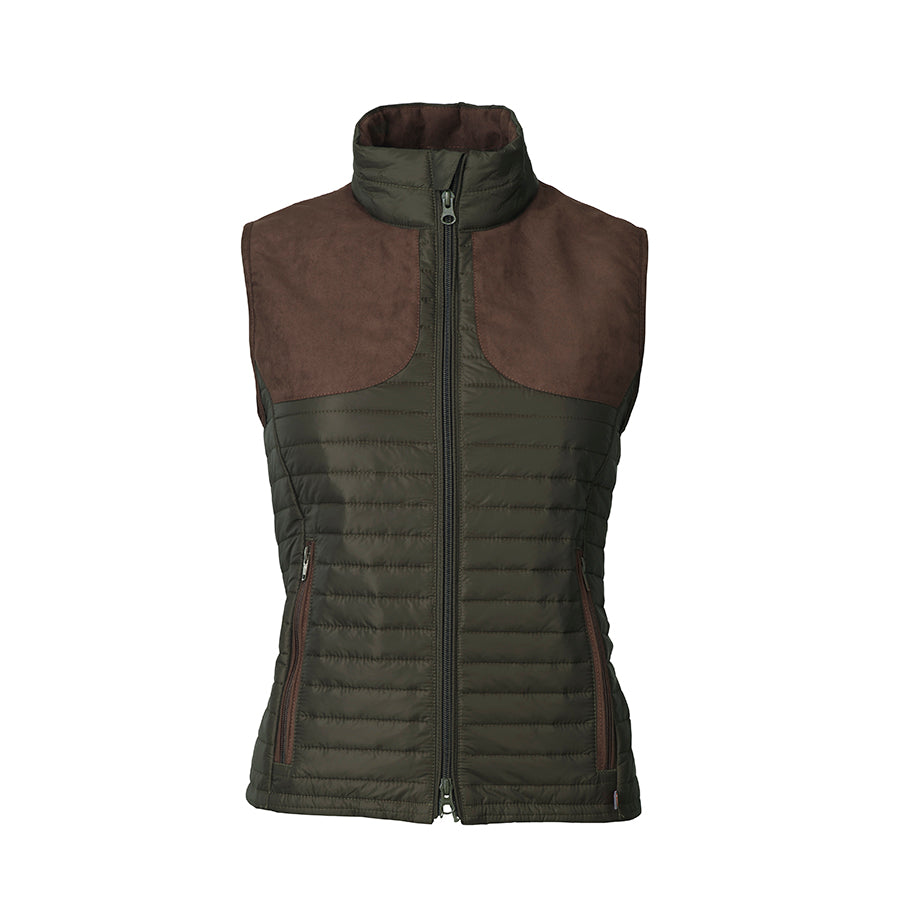 Bristol Quiltet Dame Vest - Olive