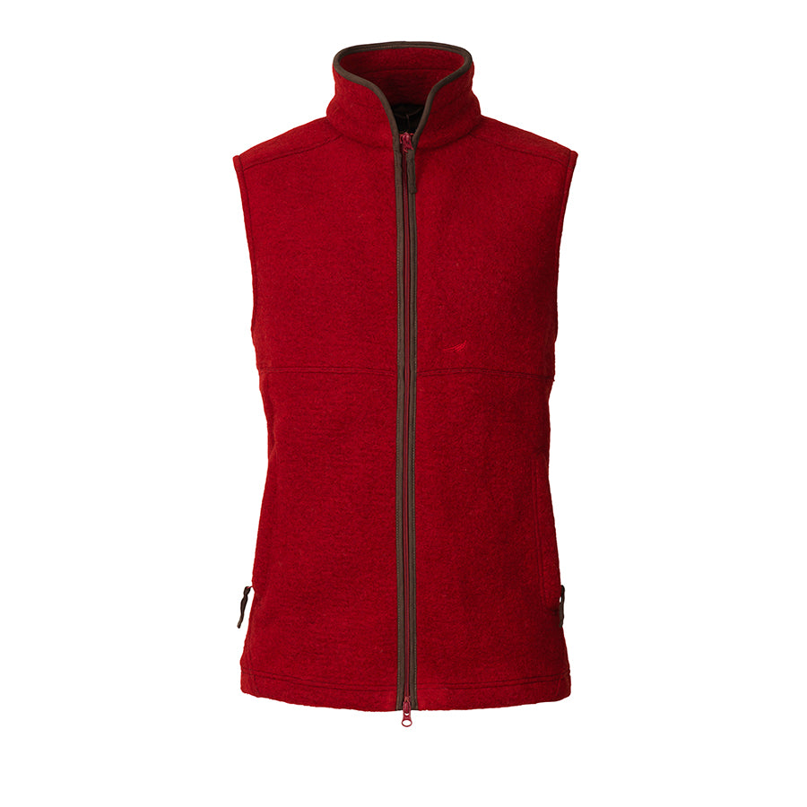 Isla Fleece Vest - Wine - 46 - XS